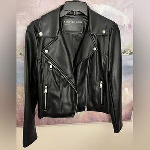 Bagatelle Women's Sleek Black Leather Jacket - Small